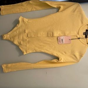 Pastel yellow bodysuit by missguided